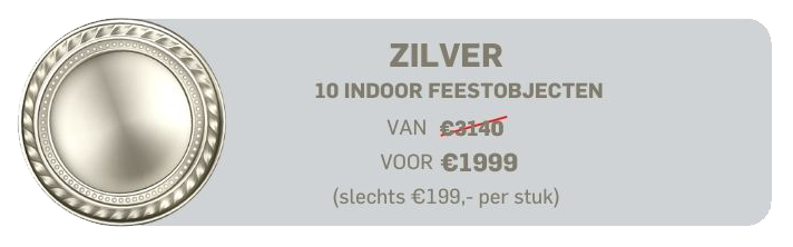 Voordeelpakket zilver Indoor opblaasbare feestobjecten sarah en abraham kopen